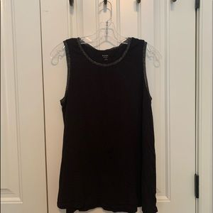 Black Tank with Silver Lining